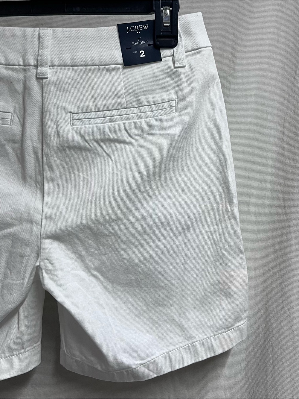NWT J.Crew Womens Chino Shorts White Stretch Cotton Twill Size 2 7 Inch Inseam - Picture 6 of 10